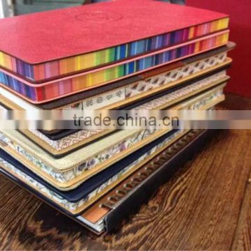 customize A4 / B5 / A5 / A6 Pu leather Notebook with elastic band / ribbon / Pocket