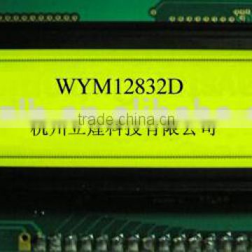 Factory price 128X32 dots monochrome screen green backlight