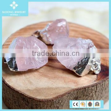 Trade Crystal Powder Raw Ore Material 925 Silver Pendant Jewelry Wholsale