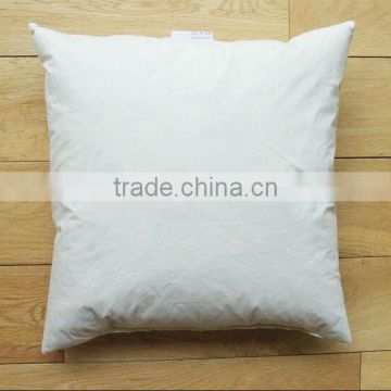 wholesale the cheap plain feather filled pillow cushion pads manufacturer Yangzhou Wanda