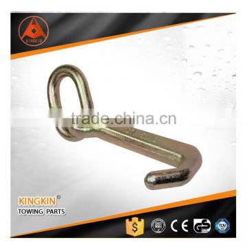 forged alloy steel small J hook with ellipise hole with round ring