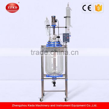 factory price chemical double-layer glass reactor
