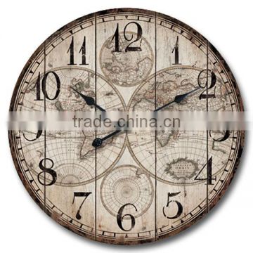 Cheap Antique Wooden Wall Clocks MDF Wall Clocks Minhou Wooden Clock Wholesale