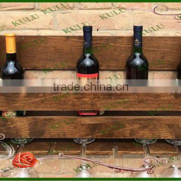 2015 new high quality unique design decorative wood wine rack for sale