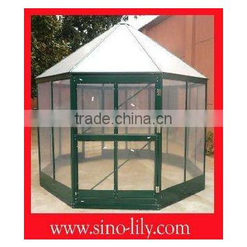 2011new style---octagon greenhouse with louver