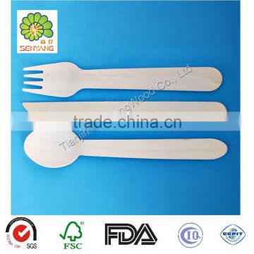 wooden bulk hotel disposable airline brand names cutlery set pack