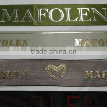 wholesale 100% polyester hot stamping satin printed ribbon tapes