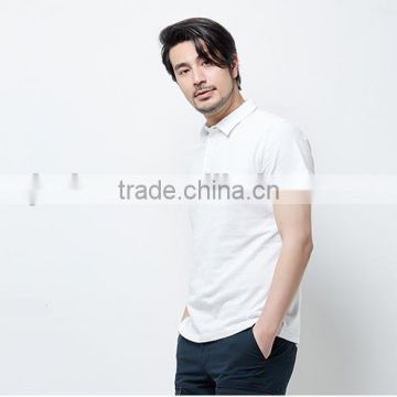 promotional high quality custom 100% cotton plain white polo t-shirt for men