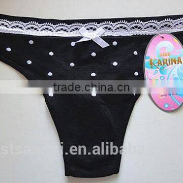 Popular design sexy lace trim ladies comfortable seamless panty pictures