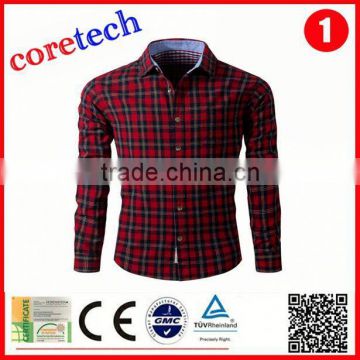 newest popular red plaid shirt flannel man factory