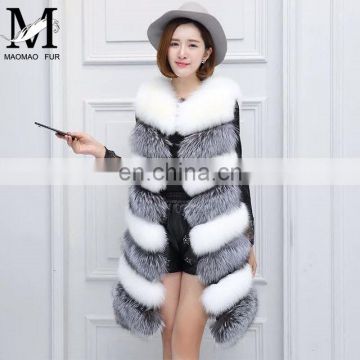 2015 Top Grade 100% Real Fox Fur Vest Natural Fur Vests Fox Fur Waistcoat