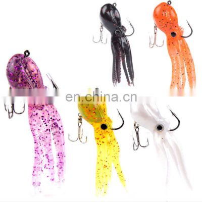 Amazon 90mm 23g Fishing Worms Fishing Lure Bait Pescaria Long Tail Lead Head Soft Squid Octopus Lure