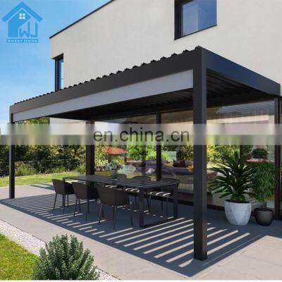 100% Waterproof Pergola Leisure Garden Motorized Louvered Roof Aluminium Gazebo Outdoor aluminum pergola parts