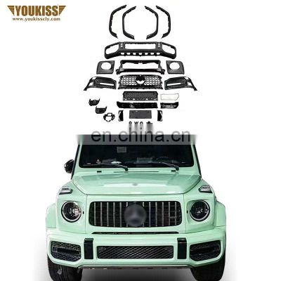 New Arrival 19 20 21 G63 AMG Style Body Kits For Benz G Class G500 W464 Upgrade G63 AMG Front Bumper GT Grille Wheel Arch Kits
