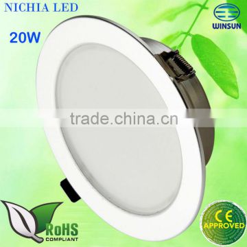 high power led downlight dimmable NICHIA led 20W,100-240VAC with CE SAA,C-tick for Australia