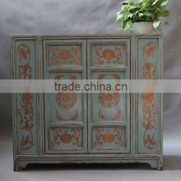 chinese reproduction furniture golden painting sideboard
