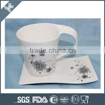 Wholesale elegant high quality cheap 200CC CUP SETS with flower figure