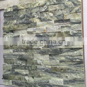 2016 Home Decoration Green Wave Marble Split Face Cultured Stones