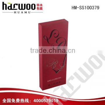Paper material read color cuboid tie packing box ,tie package case