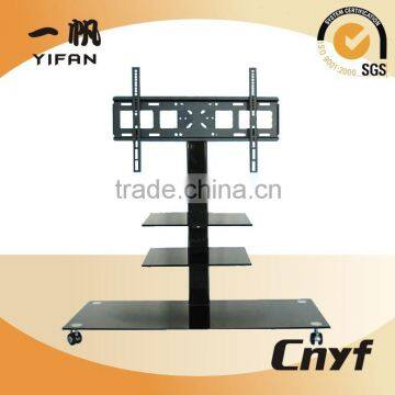 2015 movable three tiers aluminum tv base