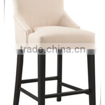 Poly fabric wood frame ottoman chair with armrest- (DO-6227B)