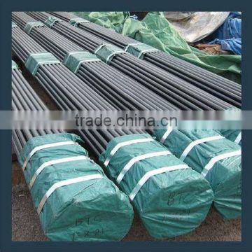 ASTMA106 cold rolled small OD thin wall bare surface cap on head carbon seamless steel tube for middle high pressure boiler pipe