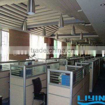 Suspended absorber ceiling project office sound absorption