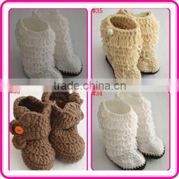 handmade crochet baby shoes patterns fit to 0-12 month babies