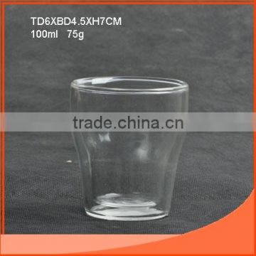 100ml mini clear double wall glass cup with wide mouth                        
                                                                                Supplier's Choice