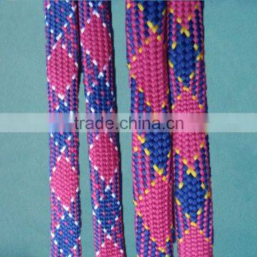 Mixed colours cheap flat polyester rope