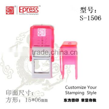 mini pocket plastic self-inking stamp/ name rubber stamp/plastic seal stamp