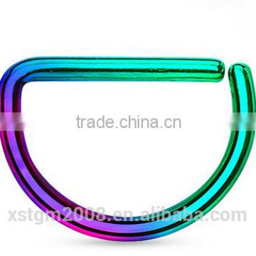competition nose piercing rainbow color for sale