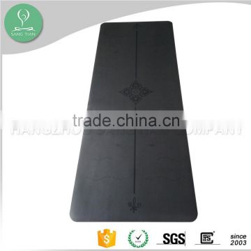 Factory sale anti slip logo carved outside use large thick outdoor yoga mat