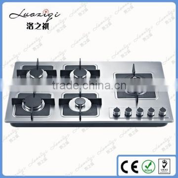 SST Panel 5-Burner Bulit-in Type Gas Cooker for Home Cooking
