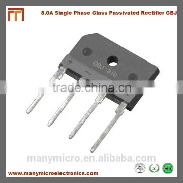 8A 50V-1000V Single Phase Glass passivated Bridge Rectifier GBJ810