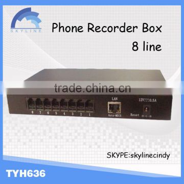 NEW 8 lines voice recorder / usb telephone recording box