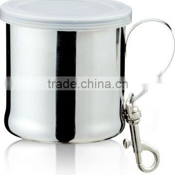 Double wall promotional stainless steel Beer mug/cup/ tankard with handle