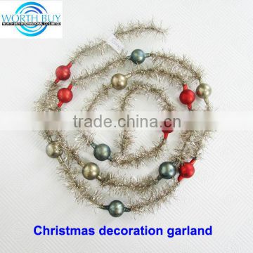 Vintage tinsel & beads decorated mini tinsel garland manufacturer