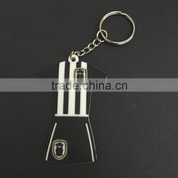 customized football clothes pvc keychain for sports