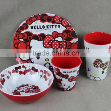 hello kitty kids melamine dinner set