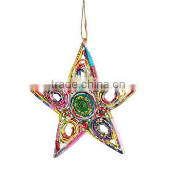 High quality best selling eco friendly Recycled Paper Ornament Star from vietnam