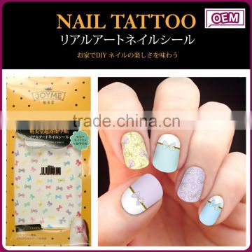 Joyme new top product colorful water transfer nail art sticker for girl koreans nail sticker wholease