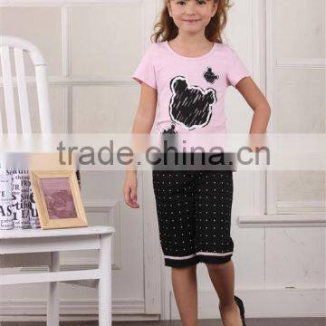 summer short sets for girls t-shirt and pants matching sets