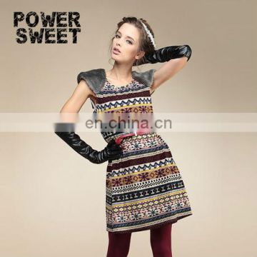 ladies high waist spaghetti strap sleeveless knitting dress for 2013 summer