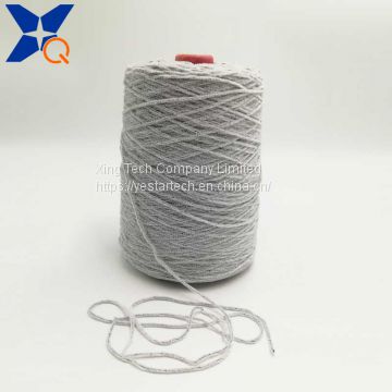 Nm3  chenille yarn Ne32/2  20% metal fiber 80% polyester with 300D polyester DTY for touch screen gloves-XTAA111
