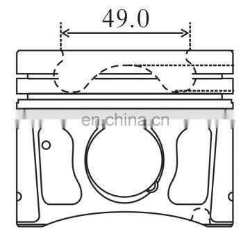 Engine piston kit FORDPUMA 2.2L 2.2TDCi HDI PUMA EUR05 86.00MM 8742770050 BK2Q-6105 87-427700-30 87-427700-40 87-427700-50