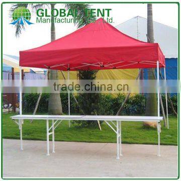 Aluminum Folding Marquee Trade Show Tent Frame 3x3m ( 10ft X 10 ft) with Red Canopy & Valance(Unprinted) with table
