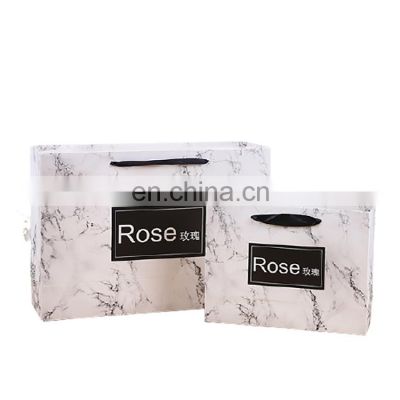 customize printed white big gift packaging shopping papper bags with logos