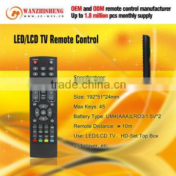 learning or universal easy TV remote control for Middle-East, EU, Africa, South America market
