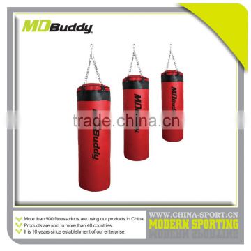 China weight training equipment punching bag with leather cover